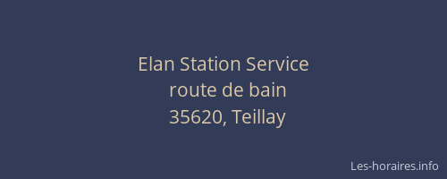 Elan Station Service