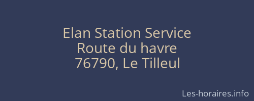 Elan Station Service