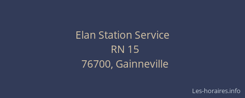 Elan Station Service