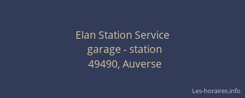 Elan Station Service