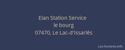 Elan Station Service