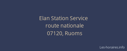 Elan Station Service