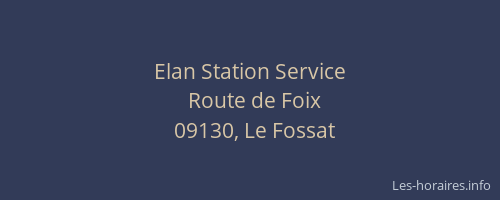 Elan Station Service