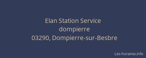 Elan Station Service
