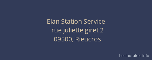 Elan Station Service