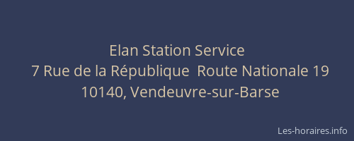 Elan Station Service
