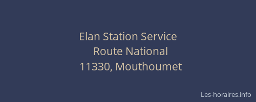 Elan Station Service