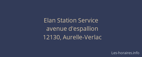 Elan Station Service