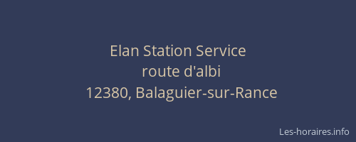 Elan Station Service