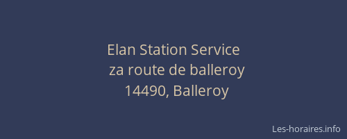 Elan Station Service