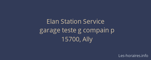 Elan Station Service
