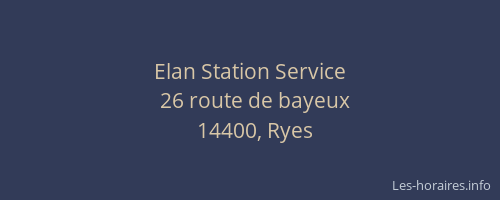 Elan Station Service