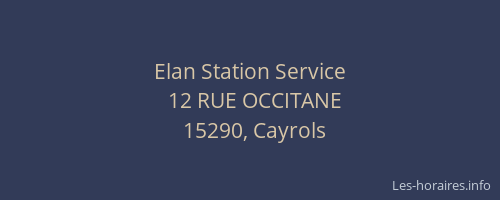 Elan Station Service