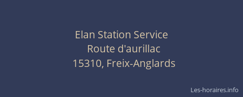 Elan Station Service