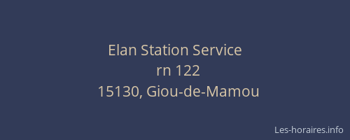 Elan Station Service