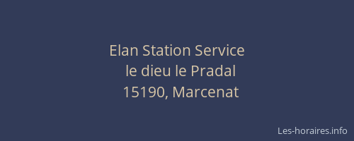 Elan Station Service