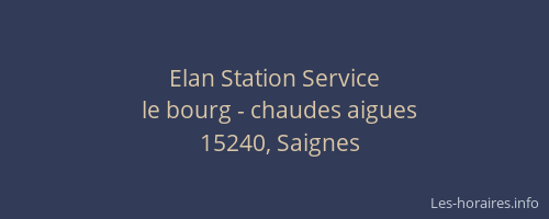 Elan Station Service
