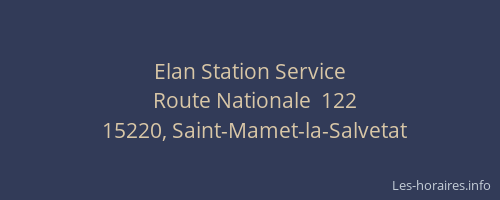 Elan Station Service