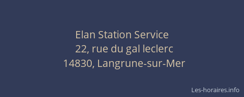 Elan Station Service