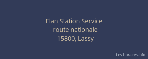 Elan Station Service