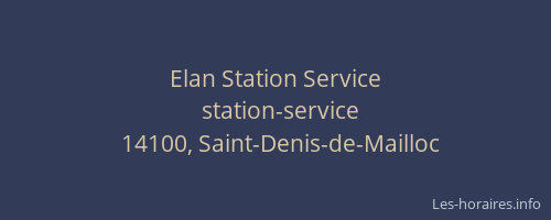 Elan Station Service