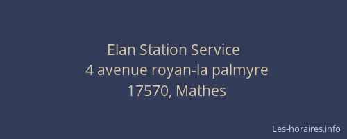 Elan Station Service