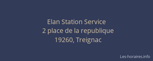 Elan Station Service
