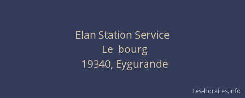 Elan Station Service