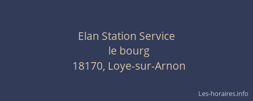 Elan Station Service