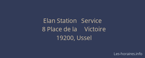 Elan Station   Service