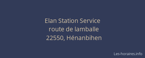 Elan Station Service