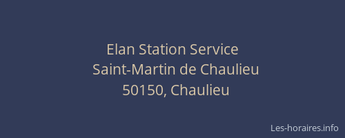Elan Station Service