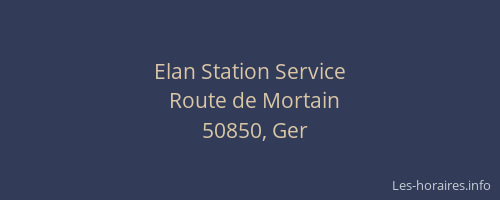 Elan Station Service