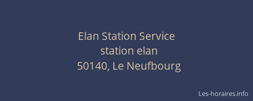 Elan Station Service