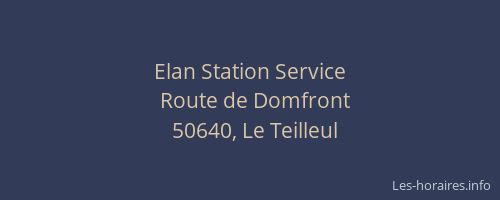 Elan Station Service