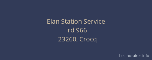 Elan Station Service
