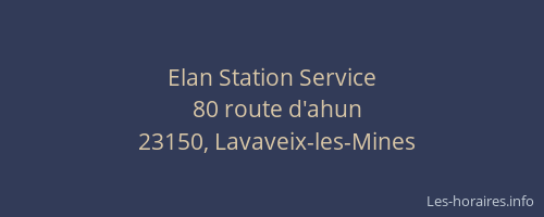 Elan Station Service