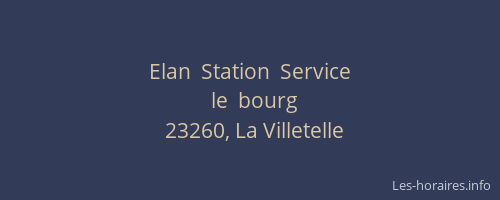 Elan  Station  Service
