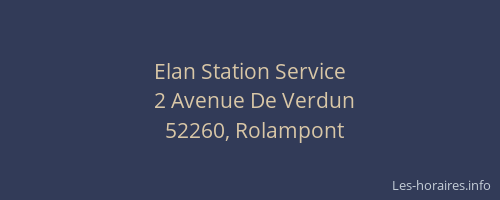 Elan Station Service