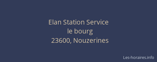 Elan Station Service