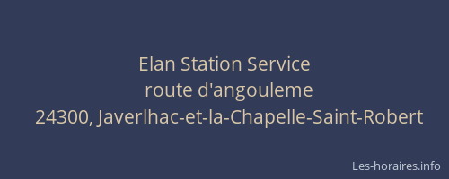 Elan Station Service