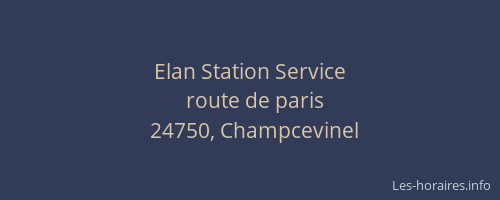 Elan Station Service