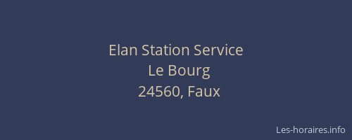 Elan Station Service