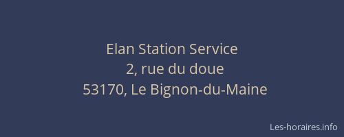 Elan Station Service