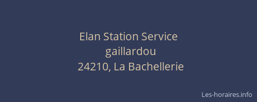Elan Station Service