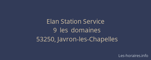 Elan Station Service
