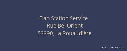 Elan Station Service
