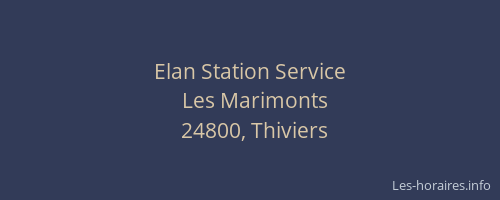 Elan Station Service