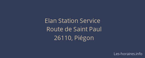 Elan Station Service