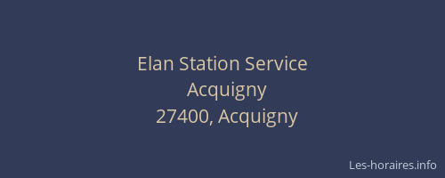 Elan Station Service